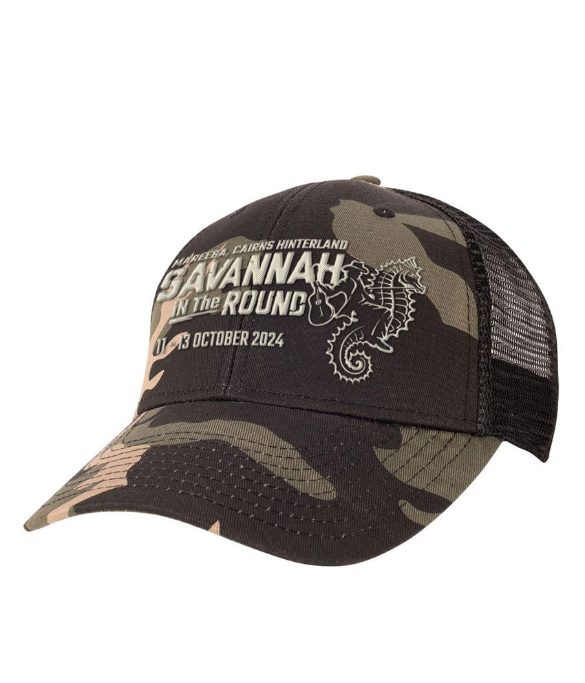 SAVANNAH IN THE ROUND 2024 CAMO TRUCKER CAP